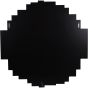 Crystalline Effect Embossed Edges Round Mirror   120cm

