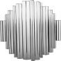 Crystalline Effect Embossed Edges Round Mirror   120cm
