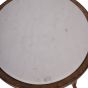 Iowa Accent Table White Banswara Marble
