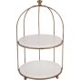 Belvet Aged Gold Two Tiered Stand by Ora Designs | Style Our Home