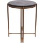 Dalas Black Sandblasted Wood and Champagne Frame Side Table