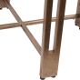 Dalas Black Sandblasted Wood and Champagne Frame Side Table
