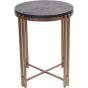 Dalas Black Sandblasted Wood and Champagne Frame Side Table by Ora Designs | Style Our Home