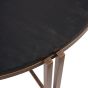 Dalas Black Sandblasted Wood and Champagne Frame Coffee Table