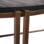 Dalas Black Sandblasted Wood and Champagne Frame Coffee Table