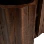 Cami Curved Wooden Two Drawer Bedside with Marble Top