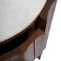 Cami Curved Wooden Two Drawer Bedside with Marble Top