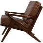 Athea Wooden Upholstered Leather Armchair