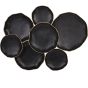 Aslo 7 Disc Black Metal Wall Art