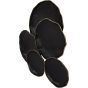 Aslo 5 Disc Black Metal Wall Art