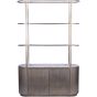 Belvet Aged Gold Shelving Unit With Storage