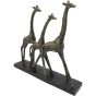 Family Of Three Giraffes Sculpture