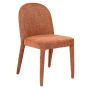 Pair of Eska Upholstered Dining Chairs in Brown