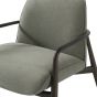 Egerton Occasional Chair With Wooden Arms Green Fabric