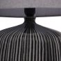 Bruno Ceramic Table Lamp Charcoal with Shade E27 60W