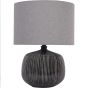 Bruno Ceramic Table Lamp Charcoal with Shade E27 60W by Ora Designs | Style Our Home