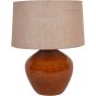 Aubrey Terracotta Ceramic Lamp With Hessian Shade Large E27 60W by Ora Designs | Style Our Home