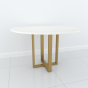 Studio Line Dining Table - 4 Seater in White & Gold by Steve Bristow | Style Our Home