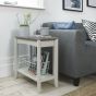 Bergen Grey Washed Oak & Soft Grey Side Table - Style Our Home