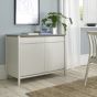 Bergen Grey Washed Oak & Soft Grey Narrow Sideboard - Style Our Home