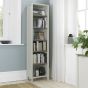 Bergen Grey Washed Oak & Soft Grey Narrow Bookcase - Style Our Home