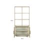 Tivoli 2-Doors 3 Open Shelves Display Cabinet