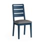 Marlow Navy Slatted Back Dining Chair by Corndell/Global Home Group  | Style Our Home