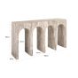 La Rague Natural Grey Travertine Console