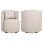 Marlin Beige Outdoor Swivel Dining Chair
