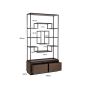 Bonvoy Brown 2-Drawers Display Cabinet