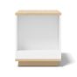 Ella Light Oak Melamine / White Side Table 40 | Style Our Home
