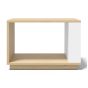 Ella Light Oak Melamine / White Side Table 70 | Style Our Home
