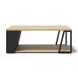 Albi Light Oak / Black Metal Coffee Table | Style Our Home
