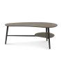 Vintage Weathered Oak Shaped Coffee Table - Style Our Home