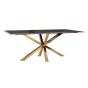 Conrad Faux Marble and Gold-Plated Dining Table - Style Our Home