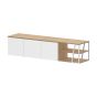 Albi Light Oak / White Metal Tv Stand 190 | Style Our Home
