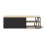 Albi Light Oak / Black Metal Tv Stand 145 | Style Our Home
