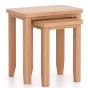Arlyn Natual Oak Nest of 2 Tables by Hertiance Furniture | Style Our Home