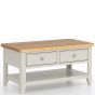 Arlyn Painted Coffee Table 2 Drawers by Hertiance Furniture | Style Our Home