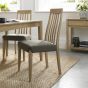 Bergen Oak High Slatted Black Gold Dining Chair (a pair) - Style Our Home