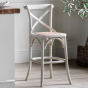Café White Rattan Stool ( A Pair ) by Hudson Living | Style our Home 