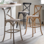 Café White Rattan Stool ( A Pair ) by Hudson Living | Style our Home 