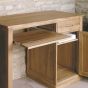 Baumhaus Mobel Oak Single Pedestal Computer Desk - Style Our Home