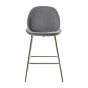 Flanagan Stool Light Grey Velvet (2pk)