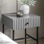 Halton 1 Drawer Bedside Grey By Gallery Living | Style Our Home