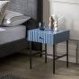 Halton 1 Drawer Bedside Blue By Gallery Living | Style Our Home