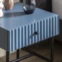 Halton 1 Drawer Bedside Blue By Gallery Living | Style Our Home