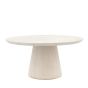 Pedra Round Dining Tble Travertine by Gallery Living | Style Our Home
