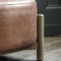 Tainton Footstool Brown Leather By Gallery Living | Style Our Home 