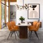 Harvard Oval Marble Top Dining Table by Condell/Global Home Group | Style Our Home